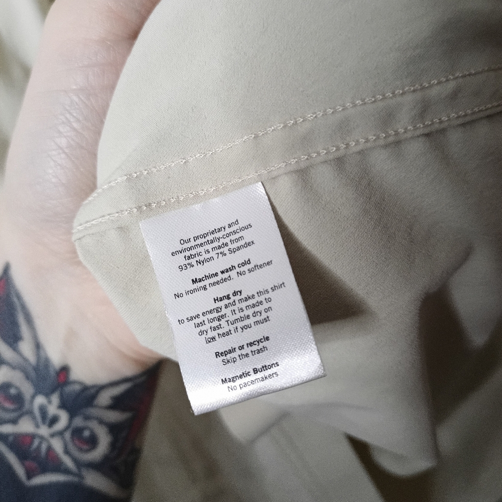 Men's Poncho Magnetic Pocket Regular Fit Short Sleeve Button Front Shirt Outdoor - Picture 5 of 10